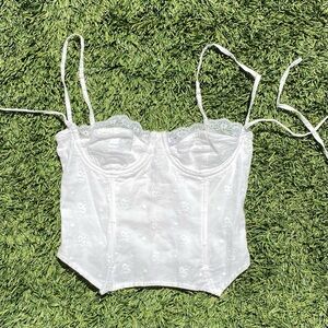 Princess Polly White Corset Top Women's Size 2 Brand New